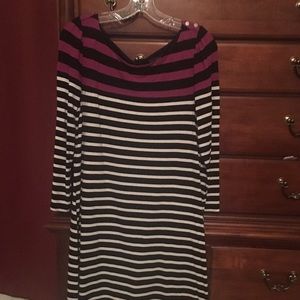 Comfy, classic striped dress.