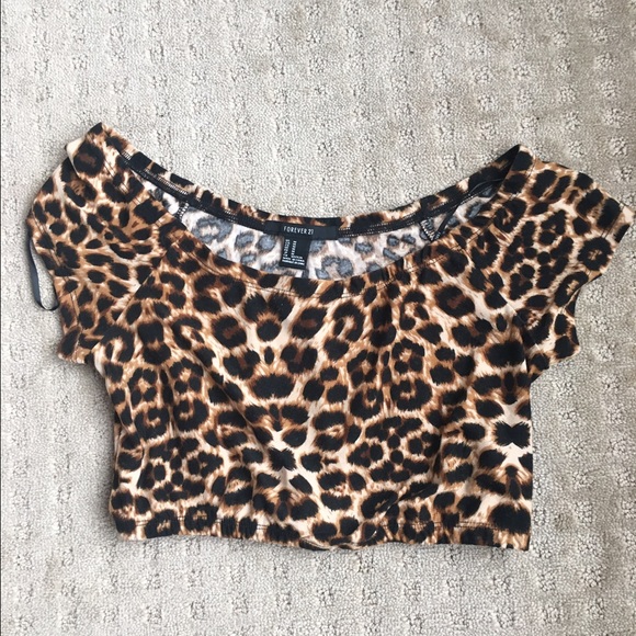 Leopard Print Crop Top Medium