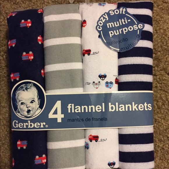4 flannel receiving blankets