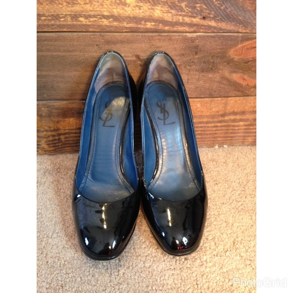 YSL patent leather pumps