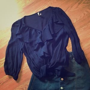 Dark blue blouse