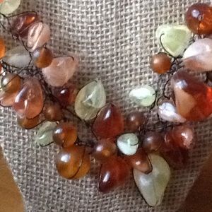 Handmade necklace, vintage beads.