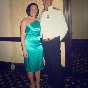 One shoulder cocktail dress