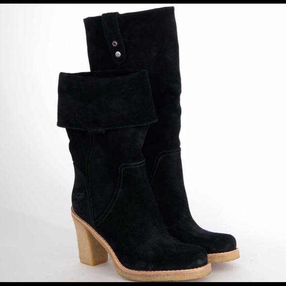UGG Josie convertible boot in black suede size 7.5