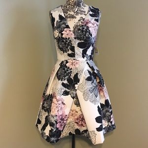 Pink and black floral keepsake dress