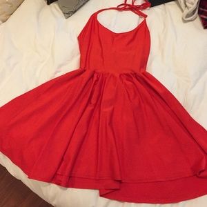 Red American Apparel Halter Dress