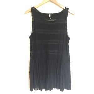 Free People Intimately Black Lace Top