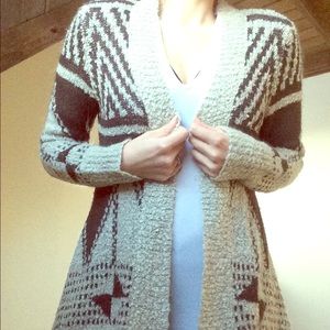 Aztec chunky knit sweater