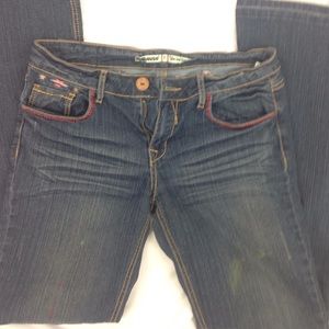 Tribal embroidered Flare Jeans