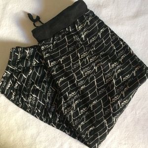"💰Electric Pink" Black/Cream Long Baggy Pants