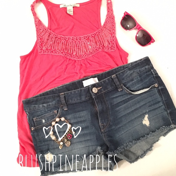 American Rag Coral Orange Tank - Picture 1 of 3