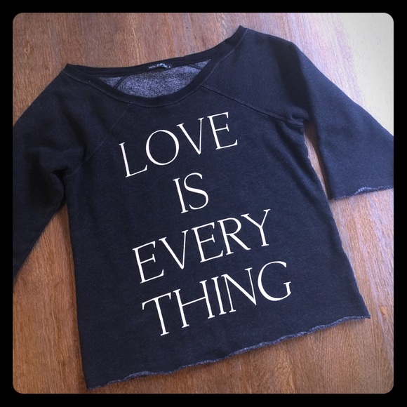 Wildfox Tops - Wildfox 'Love Is Everything' Sweatshirt