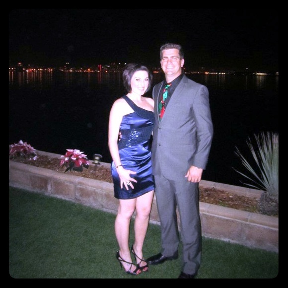 Navy blue cocktail dress