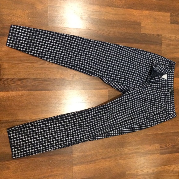 Blue and White Ankle Pants
