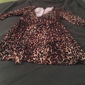 Lane Bryant Animal Print Wrap Dress