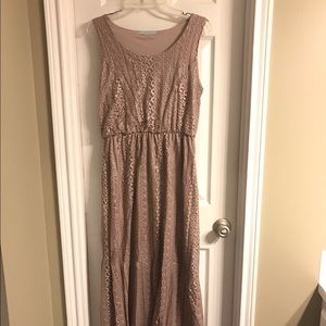 Maxi rose gold dress