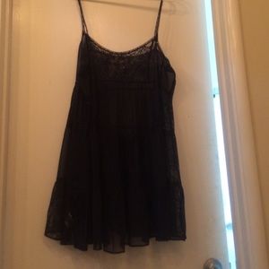 Navy Lace Baby doll style slip