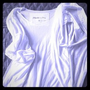 white flow butterfly shirt