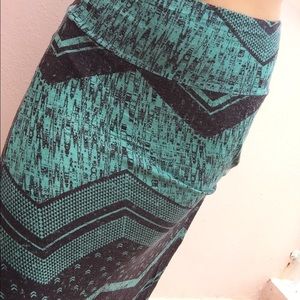 Tribal print maxi skirt