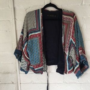 Zara Printed Kimono with Zipper