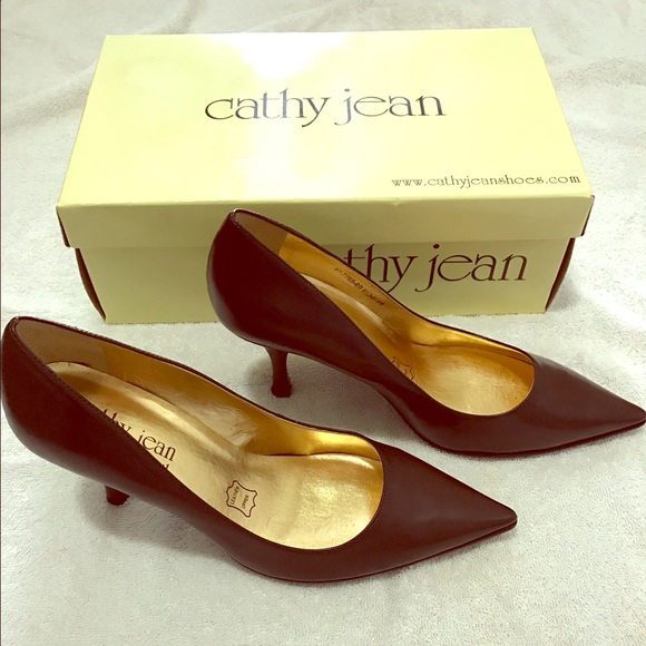 Cathy Jean brown pointy toe heels size 6 1/2