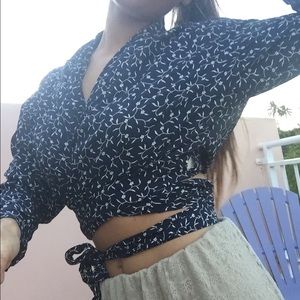 Beautiful Banana Republic wrap around top