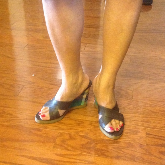 Leather Wedge shoes