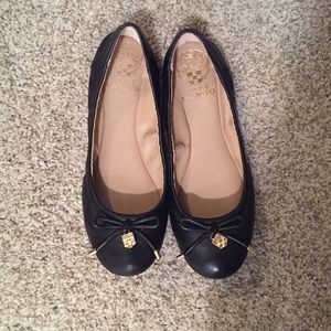 Black Vince Camuto Bow Ballet Flats