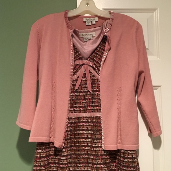 Acrylic-wool dress with coordinating sweater - Picture 3 of 4