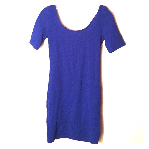 Blue Short Sleeve Dress
