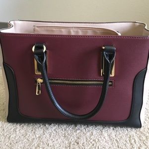 Mossimo Burgundy and Black shoulder bag/ Tote