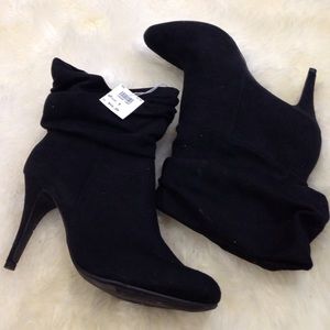 Black suede boots
