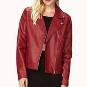 Leather moto jacket