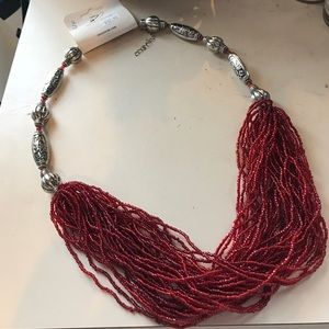 Beaded red necklace