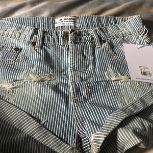One Teaspoon stripped cutoff shorts