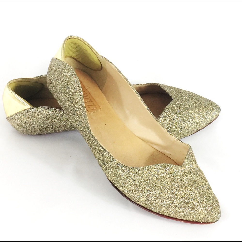 Schutz Sapatilha Glitter Flats