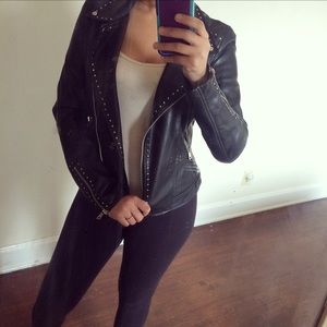 Zara leather moto jacket😍
