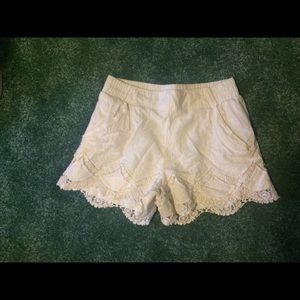 White Lace Shorts