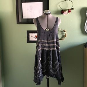 Free People Voile and Lace Trapeze Slip Dress