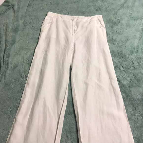 Chico's White Linen Pants