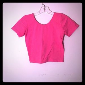 Pink American Apparel Crop Top