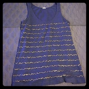 silver and gold sequinned tank - casual -