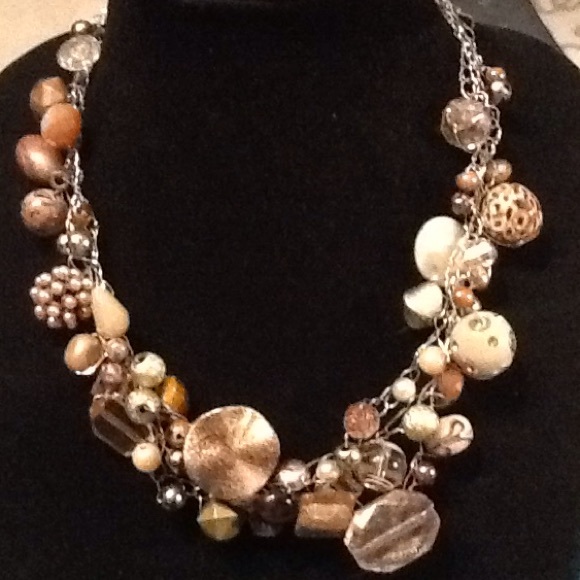 Handmade statement necklace.