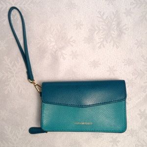 Vera Bradley leather wristlet