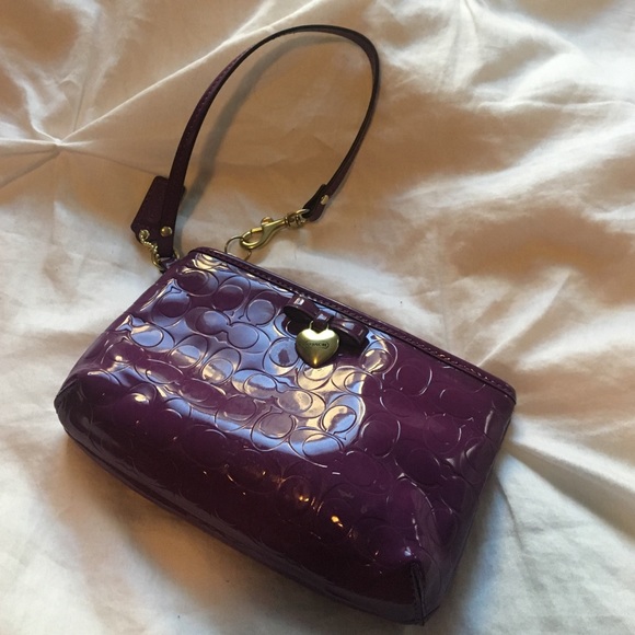 Purple Coach Wristlet