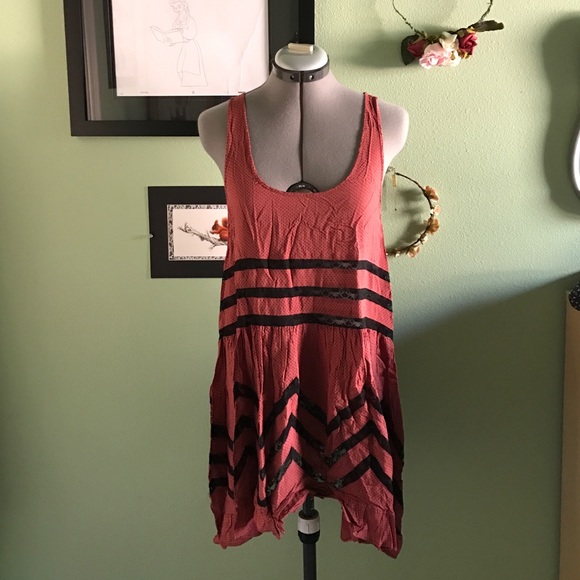Free People Voile and Lace Trapeze Slip Dress