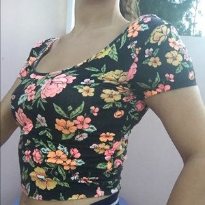 Floral cut out crop
