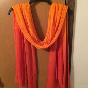 Orange ombre scarf