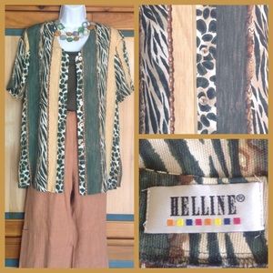 Wonderful Long Blouse With Animal Print
