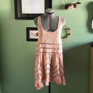 Free People Voile and Lace Trapeze Slip Dress